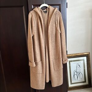 Tahari Women's Tan Hooded Sweater